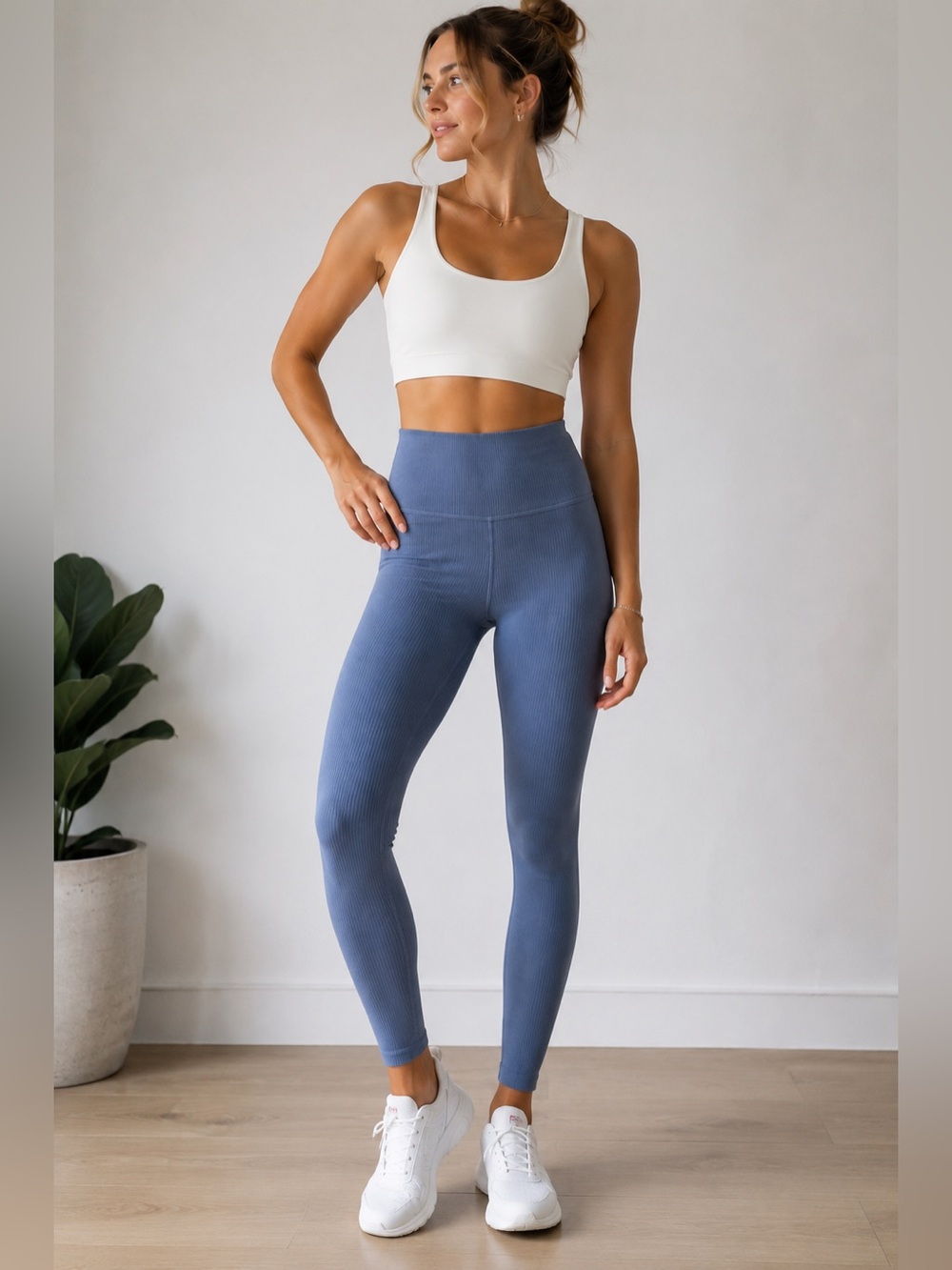 Lululemon Align Ribbed High-Rise 25” Leggings Chambray Size 6 EUC